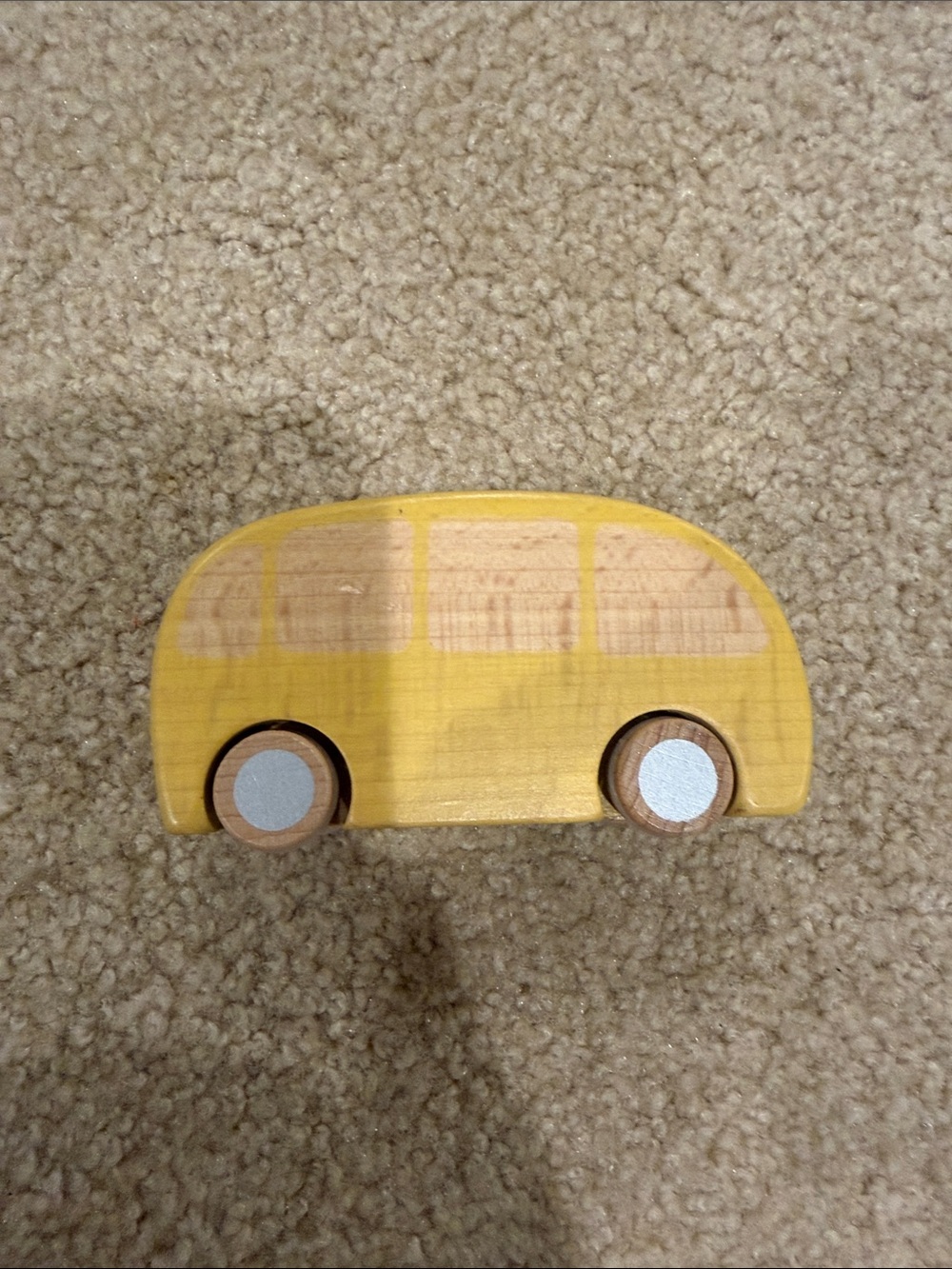 Maileg Wooden Yellow Toy Bus - Classic Kids Vehicle